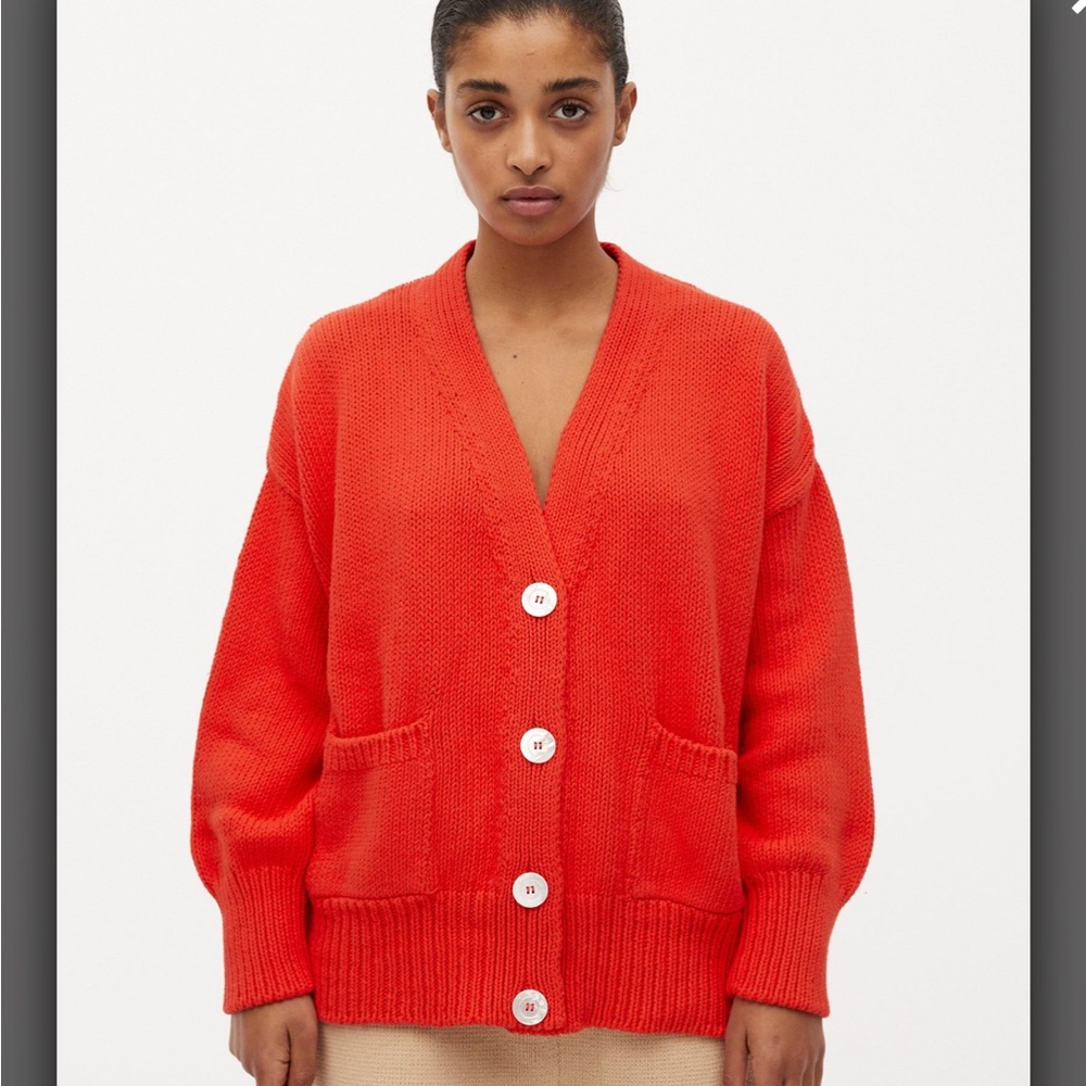 Babaa No 16 Cotton Cardigan Summer Flame